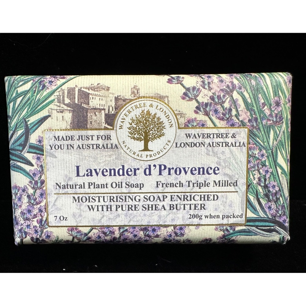 Wavertree & London Lavender d'Provence Soap 7oz French Triple Milled Shea Butter